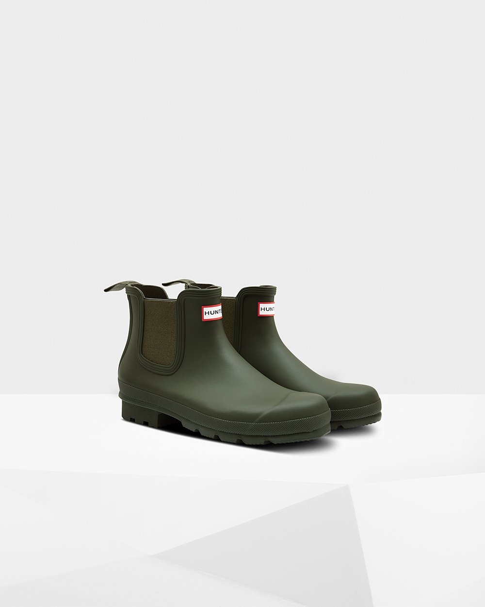 Chelsea Boots Herr - Hunter Original - Mörk Olivgröna - 967381-QNE